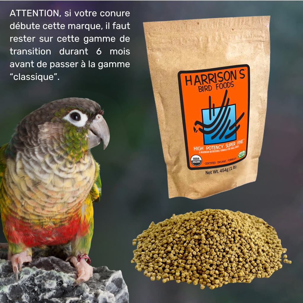 nourriture extrudés harrison pour conures